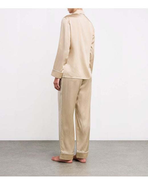 Olivia Von Halle Natural Silk Coco Pyjama Set