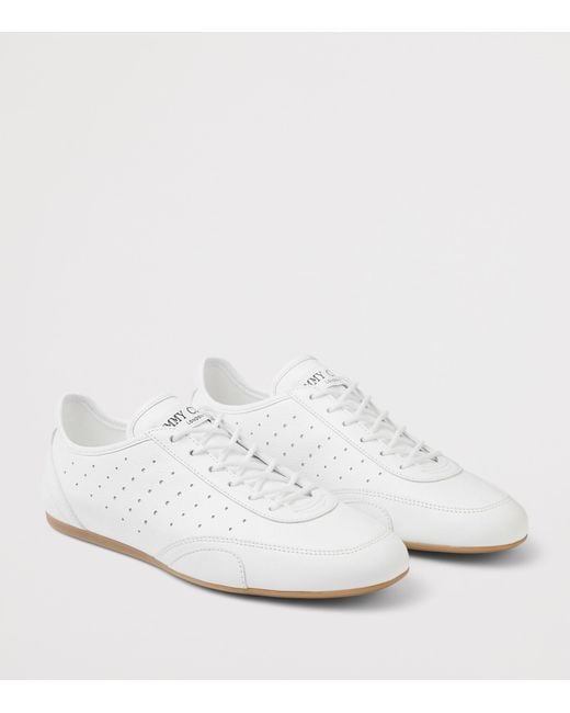 Jimmy Choo White Leather Sunny Sneakers