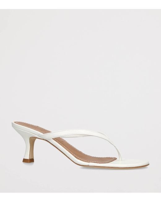 Staud White Freja Kitten Heel Sandals 60