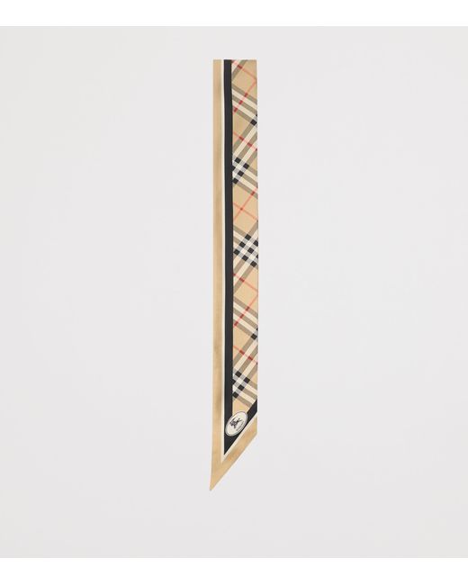 Burberry Metallic Silk Check Twilly