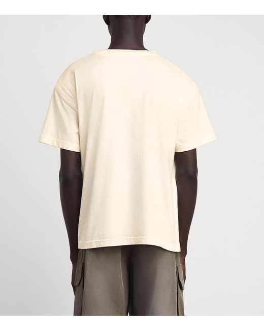 424 White Cotton Logo T-Shirt for men