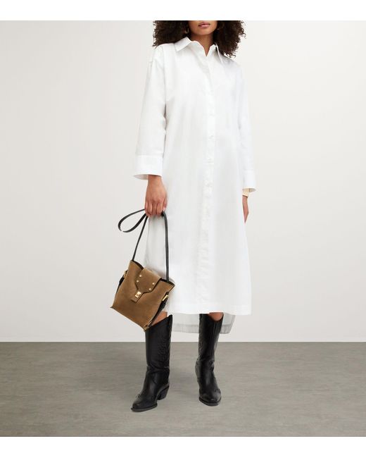 AllSaints White Organic Cotton Imogen Shirt Dress