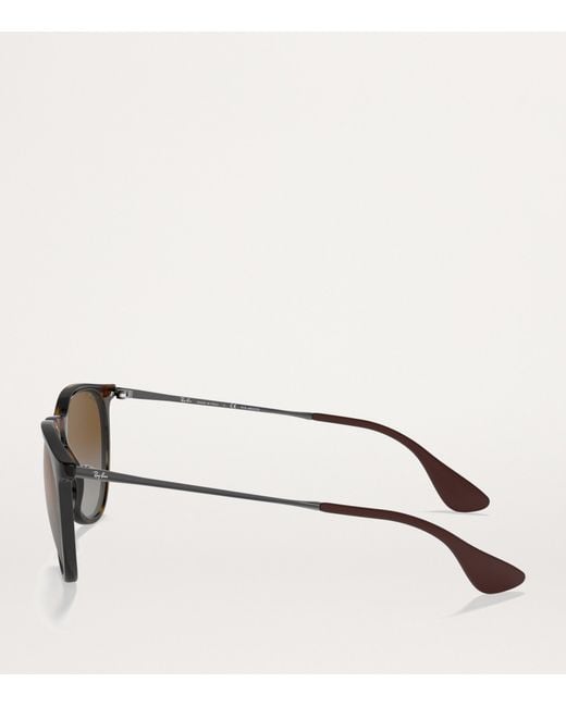 Ray-Ban Brown Round Erika Classic Sunglasses