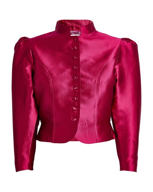 D'Estree Red Amoako Cropped Jacket