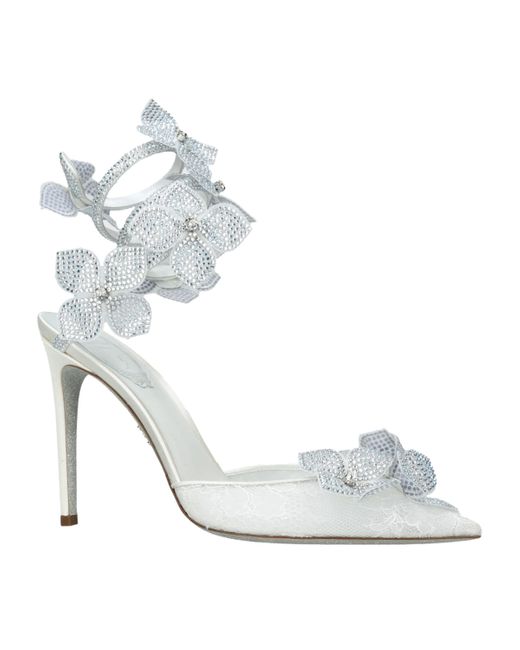 Rene Caovilla Metallic Embellished Floriane Pumps 105