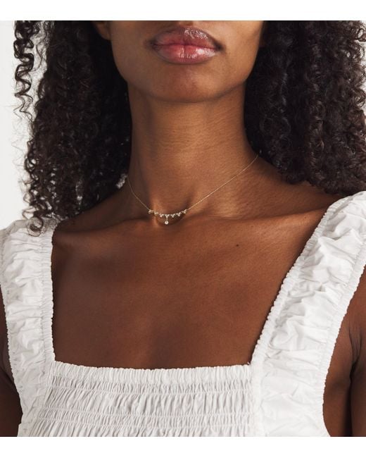 PERSÉE Metallic And Diamond Triangle Tennis Necklace