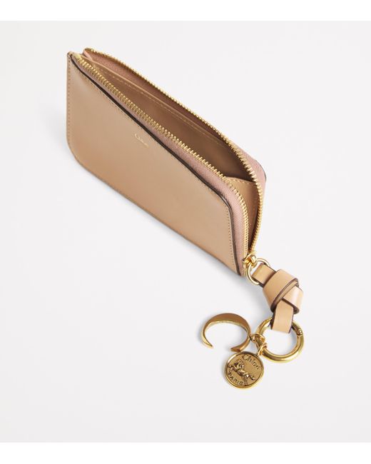 Chloé Natural Small Calfskin Alphabet Coin Purse