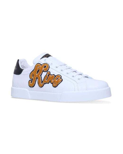 Dolce & Gabbana King Crown Sneakers in White for Men | Lyst