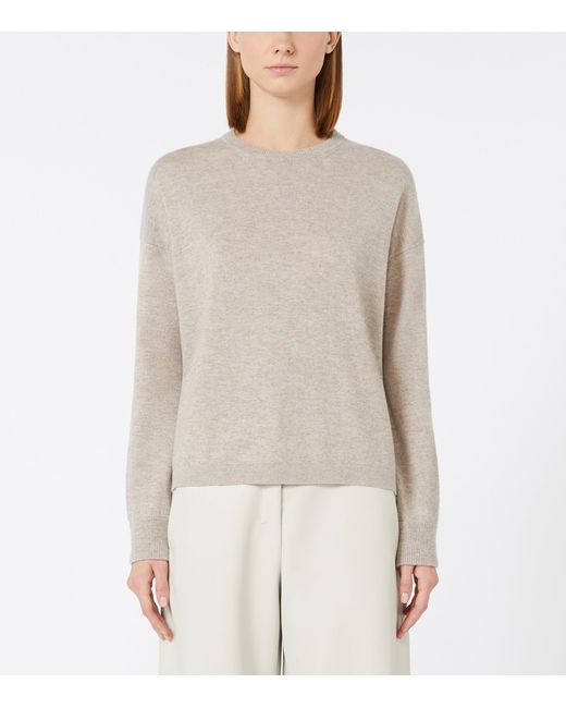 Max Mara Natural Virgin Wool-Cashmere Sweater