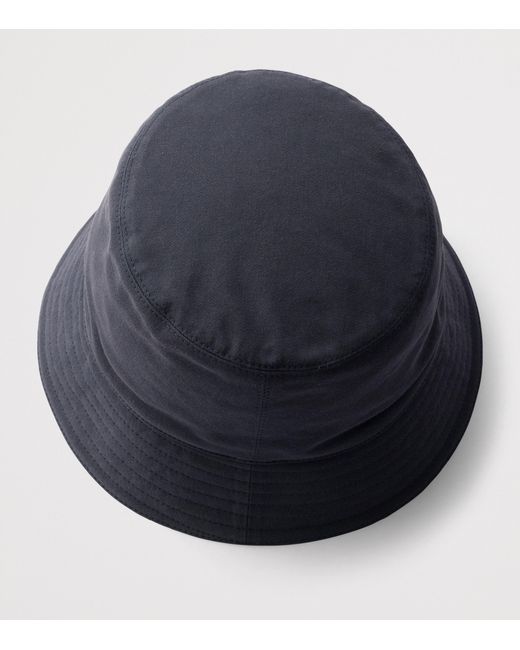 Prada Blue Cotton Old Gabardine Bucket Hat for men