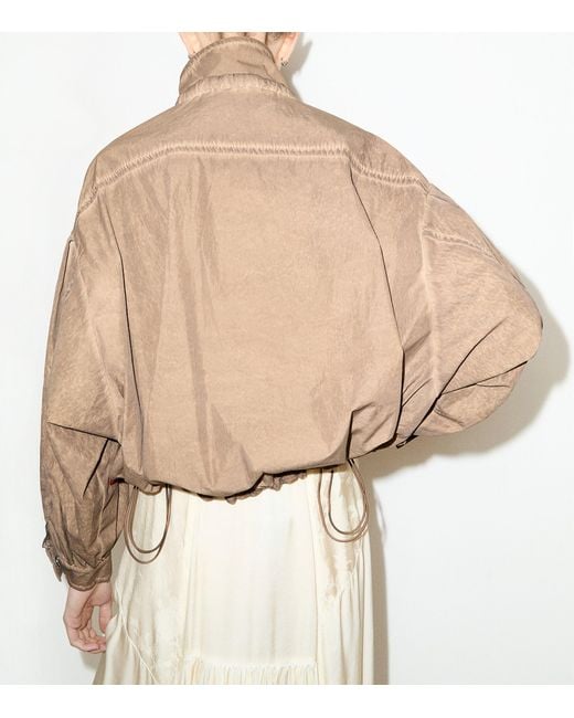 MAX&Co. Natural Oversized Zip-Up Jacket