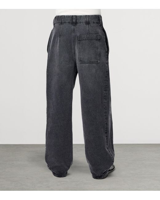Loewe Gray Pleated Jeans for men