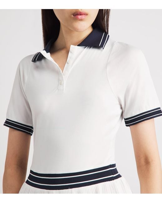 Varley White Jersey Draya Court Mini Dress