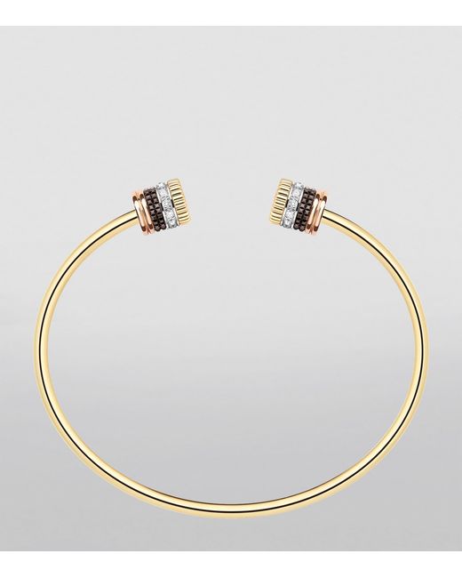 Boucheron Metallic Mixed And Diamond Quatre Bracelet