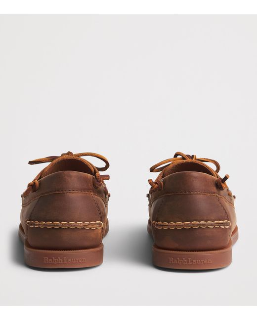 Polo Ralph Lauren Brown Leather Merton Boat Shoes