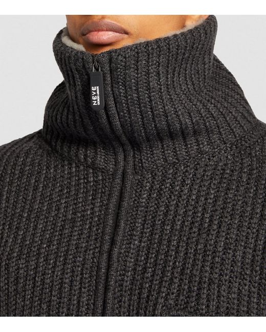 Giorgio Armani Black Cashmere Funnel-neck Sweater for men