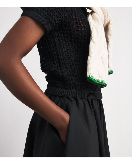 Polo Ralph Lauren Black Cotton Hybrid Maxi Dress