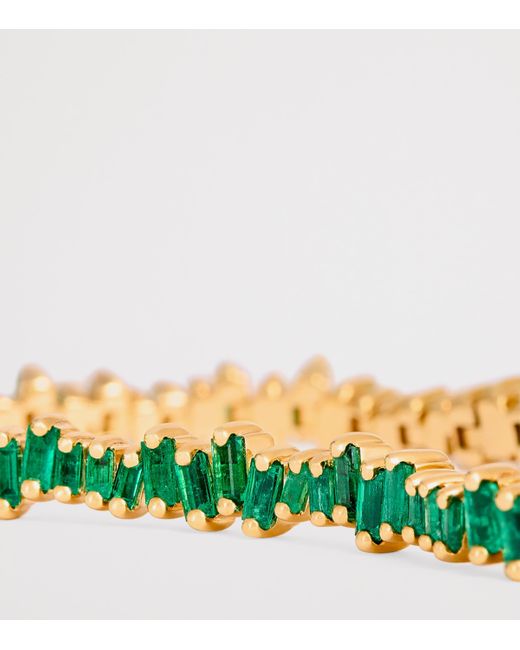 Suzanne Kalan Yellow And Emerald Bold Tennis Bracelet