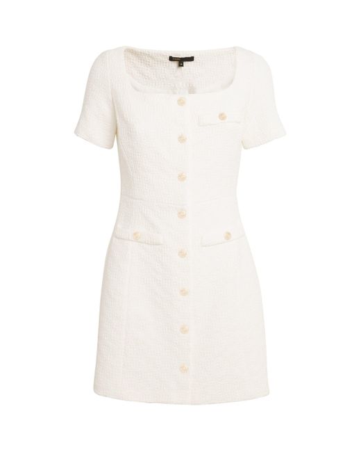 Maje White Tweed Mini Dress