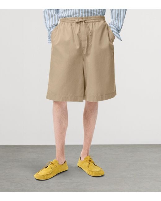Loewe Natural Cotton Logo-Pocket Shorts for men