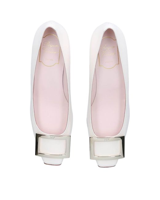 Roger Vivier Pink Patent Decolleté Belle Vivier Pumps 45