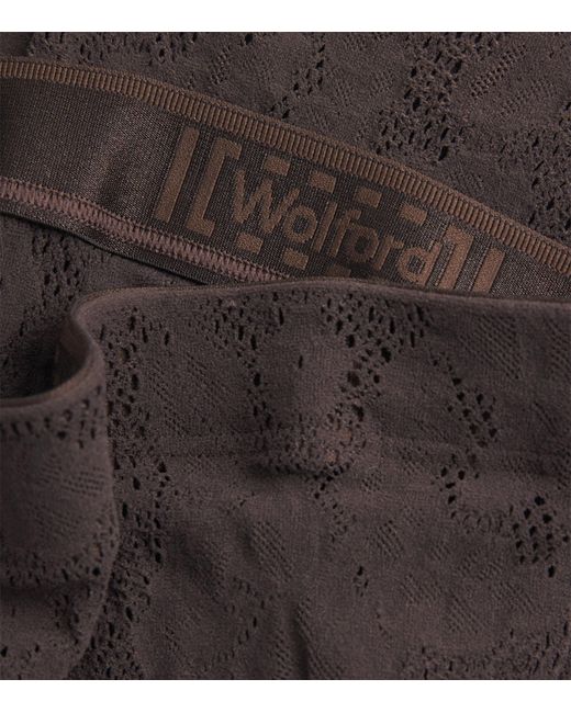 Wolford Gray Infinite Rose Net Skirt