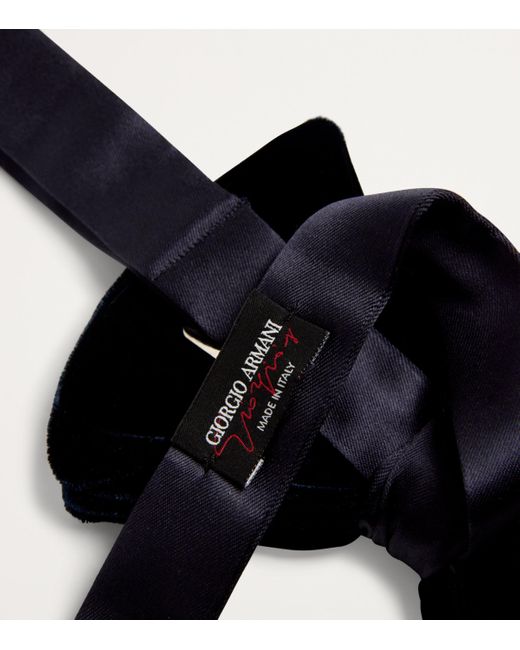 Giorgio Armani Black Silk Pre-Tied Bowtie for men