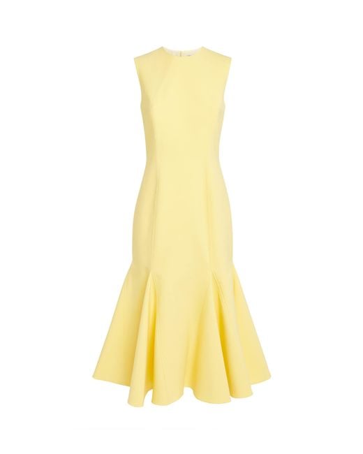 Emilia Wickstead Yellow Sleeveless Seema Midi Dress