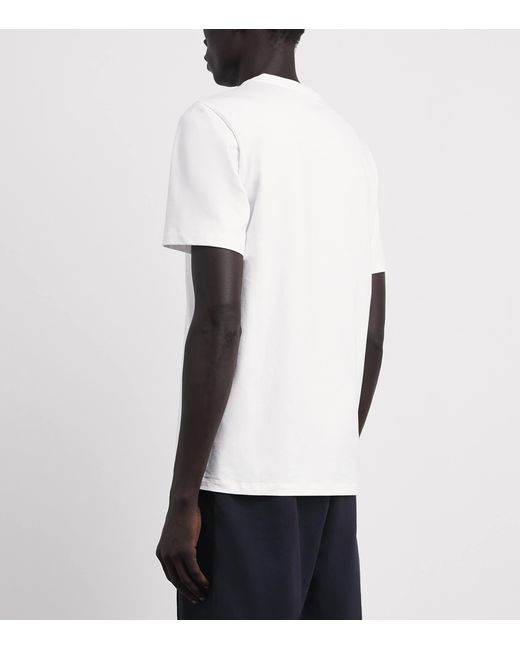 Harrods White Cotton Logo T-Shirt for men
