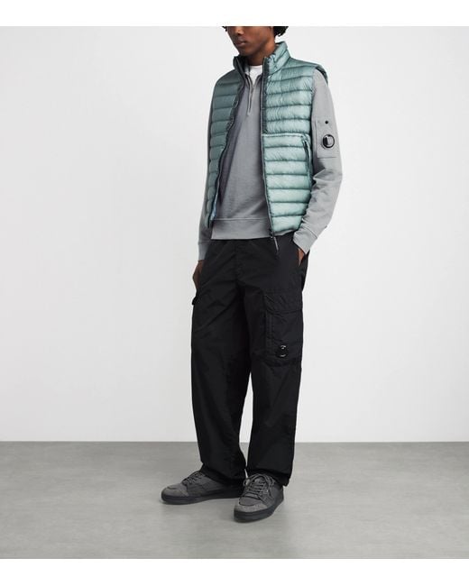 C P Company Gray Cotton Malfilè Quarter-Zip Sweatshirt for men