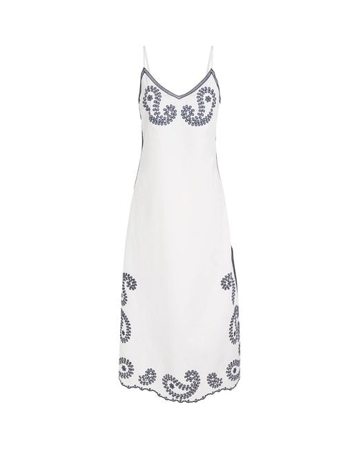 Claudie Pierlot White Stretch-Cotton Maxi Dress
