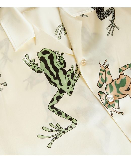 Olivia Von Halle Metallic Silk Frog Emeli Pyjama Set