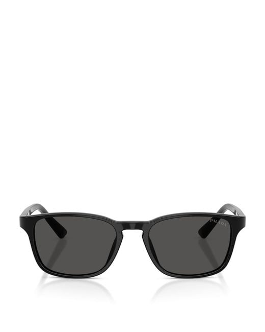 Prada Black Acetate Pillow Sunglasses for men