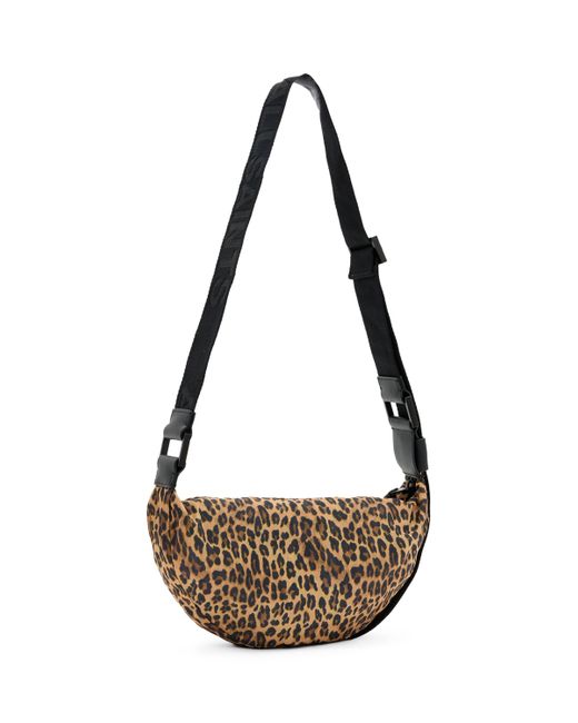 AllSaints Brown Half Moon Cross-Body Bag