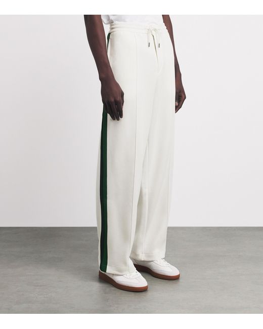 Polo Ralph Lauren White Stripe Open-Cuff Sweatpants for men
