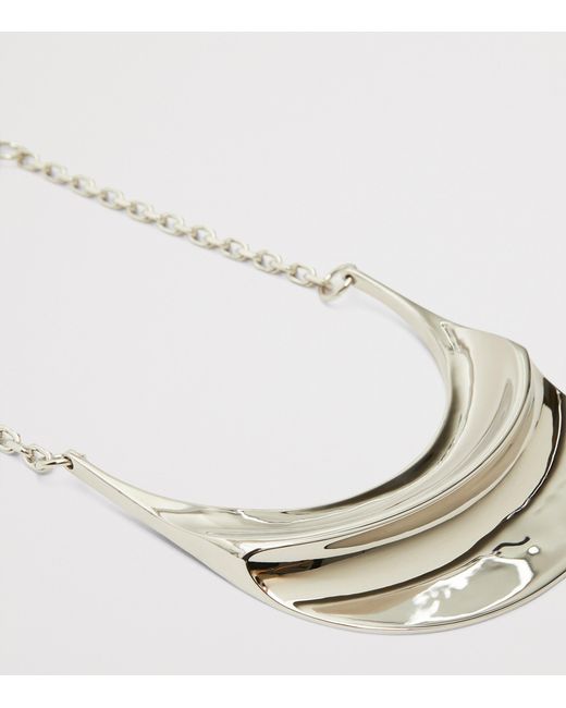 Max Mara White Crescent Necklace