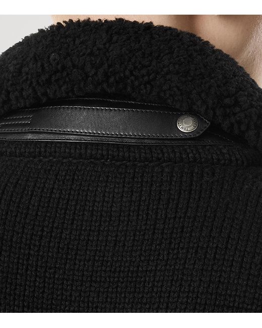 Tom Ford Black Cashmere Collared Jacket for men