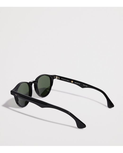 Sestini Eyewear Green Acetate Diciotto Sunglasses for men
