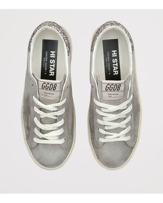 Golden Goose Deluxe Brand Gray Suede Hi Star Sneakers