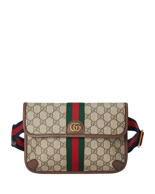 Gucci Brown Small Gg Supreme Ophidia Belt Bag for men
