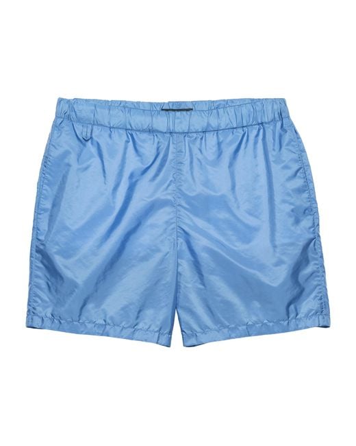 Prada Blue Re-Nylon Swim Trunks for men