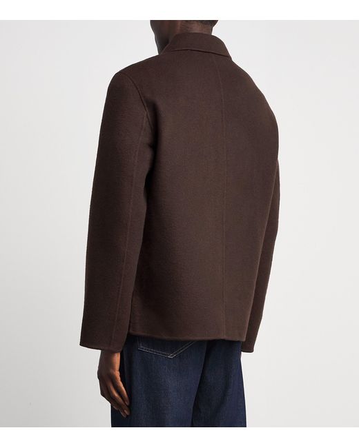 Sandro Brown Wool-Blend Double-Face Jacket for men