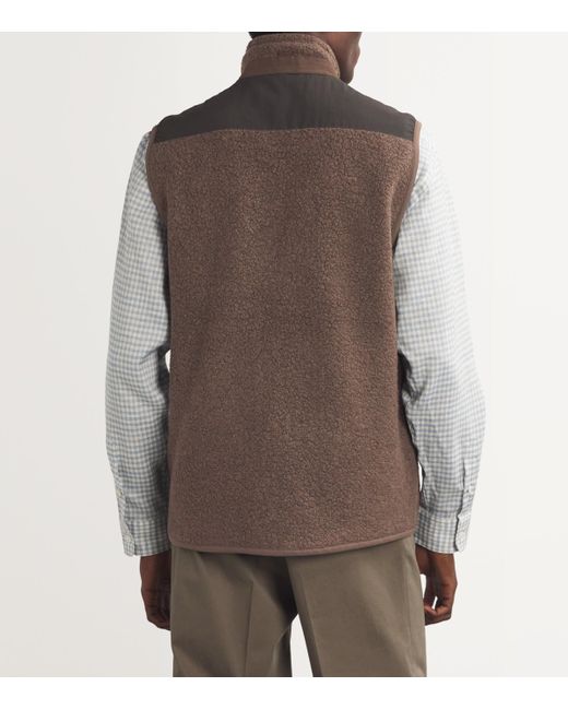 James Purdey & Sons Brown Fleece-Back Jersey Gilet for men