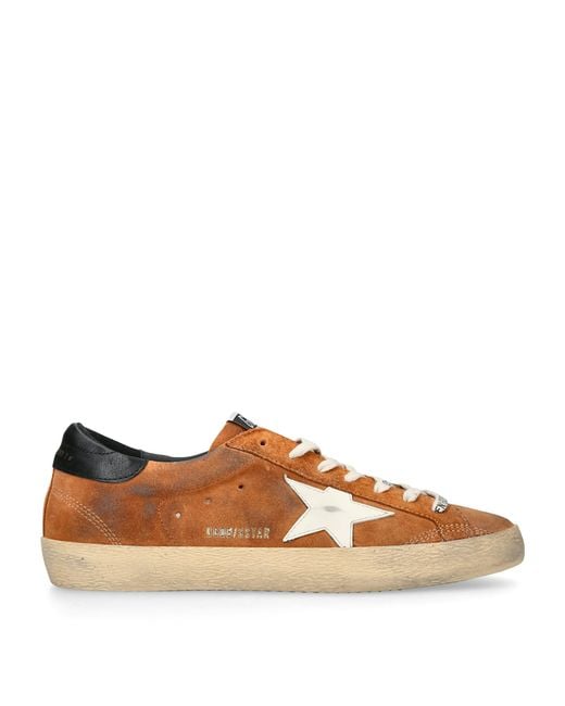 Golden Goose Deluxe Brand Brown Suede Super Star Sneakers for men
