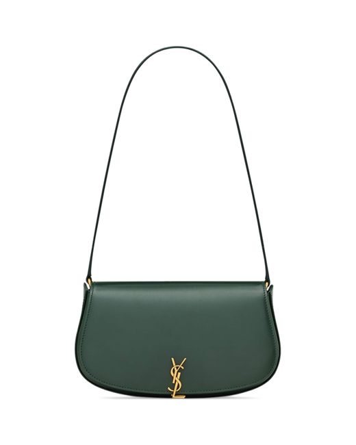 Saint Laurent Green Mini Leather Voltaire Shoulder Bag