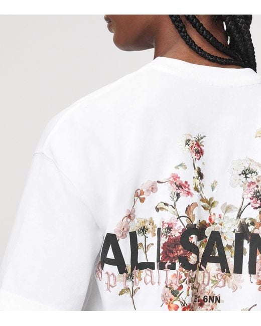 AllSaints White Valen Etta Oversized T-Shirt
