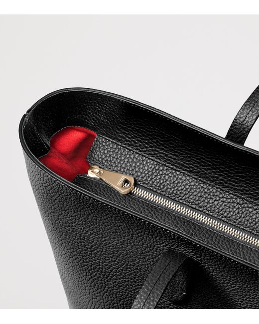 Aspinal Black Leather East West Tote Bag
