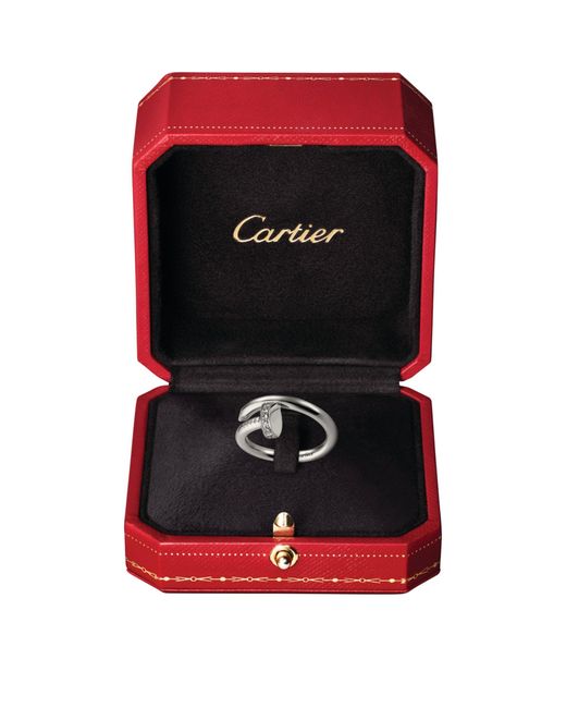 Cartier Metallic White Gold And Diamond Juste Un Clou Ring