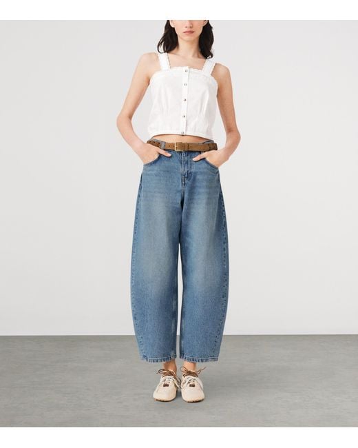 Maje White Cotton Tank Top