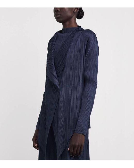 Pleats Please Issey Miyake Blue January Monthly Colours Cardigan